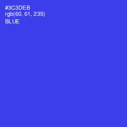 #3C3DEB - Blue Color Image