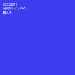 #3C3DF1 - Blue Color Image