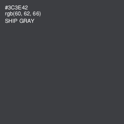 #3C3E42 - Ship Gray Color Image