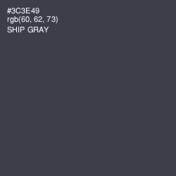 #3C3E49 - Ship Gray Color Image