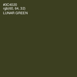 #3C4020 - Lunar Green Color Image