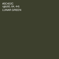 #3C402C - Lunar Green Color Image