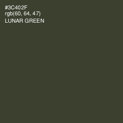 #3C402F - Lunar Green Color Image