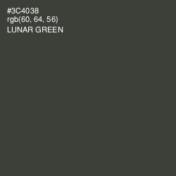 #3C4038 - Lunar Green Color Image