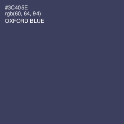 #3C405E - Oxford Blue Color Image