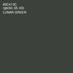 #3C413C - Lunar Green Color Image