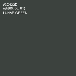 #3C423D - Lunar Green Color Image