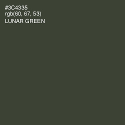 #3C4335 - Lunar Green Color Image