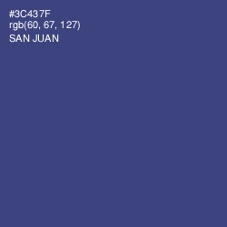 #3C437F - San Juan Color Image