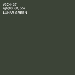 #3C4437 - Lunar Green Color Image