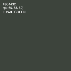 #3C443C - Lunar Green Color Image
