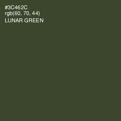 #3C462C - Lunar Green Color Image