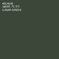 #3C4639 - Lunar Green Color Image