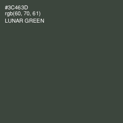 #3C463D - Lunar Green Color Image