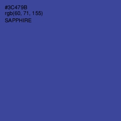 #3C479B - Sapphire Color Image