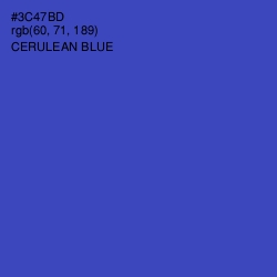 #3C47BD - Cerulean Blue Color Image