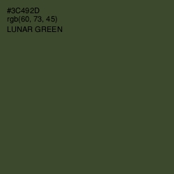 #3C492D - Lunar Green Color Image