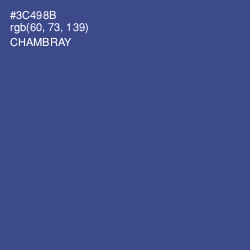 #3C498B - Chambray Color Image