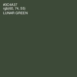 #3C4A37 - Lunar Green Color Image