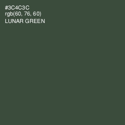 #3C4C3C - Lunar Green Color Image