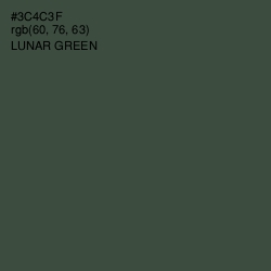 #3C4C3F - Lunar Green Color Image