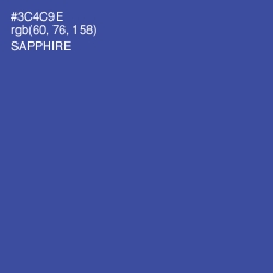 #3C4C9E - Sapphire Color Image