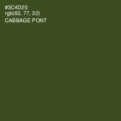 #3C4D20 - Cabbage Pont Color Image