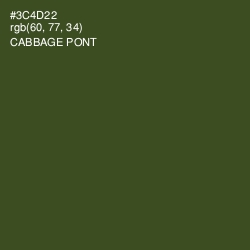 #3C4D22 - Cabbage Pont Color Image