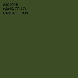 #3C4D25 - Cabbage Pont Color Image