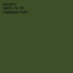 #3C4F27 - Cabbage Pont Color Image