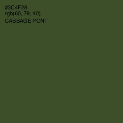 #3C4F28 - Cabbage Pont Color Image