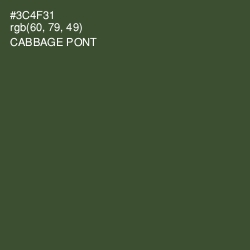 #3C4F31 - Cabbage Pont Color Image