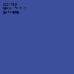 #3C4F9D - Sapphire Color Image