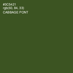 #3C5421 - Cabbage Pont Color Image