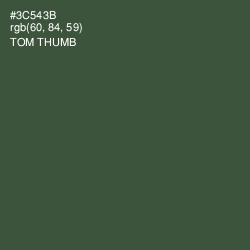 #3C543B - Tom Thumb Color Image