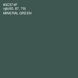 #3C574F - Mineral Green Color Image
