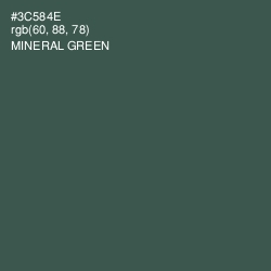 #3C584E - Mineral Green Color Image