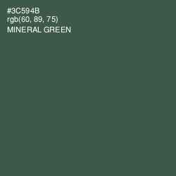 #3C594B - Mineral Green Color Image