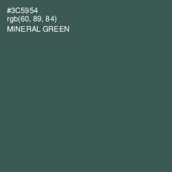 #3C5954 - Mineral Green Color Image