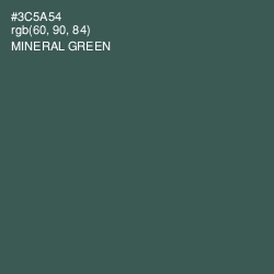 #3C5A54 - Mineral Green Color Image