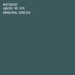 #3C5A5D - Mineral Green Color Image