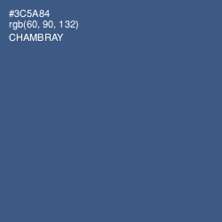 #3C5A84 - Chambray Color Image
