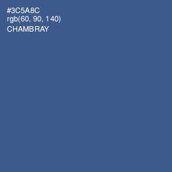 #3C5A8C - Chambray Color Image
