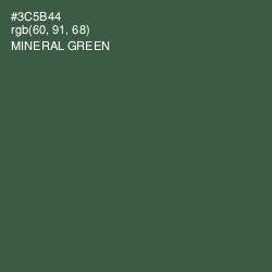 #3C5B44 - Mineral Green Color Image
