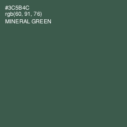 #3C5B4C - Mineral Green Color Image