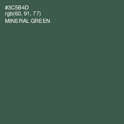 #3C5B4D - Mineral Green Color Image