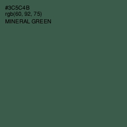 #3C5C4B - Mineral Green Color Image