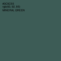 #3C5C55 - Mineral Green Color Image