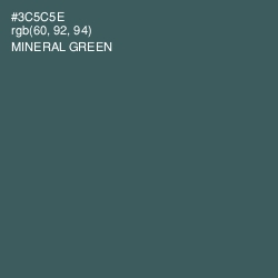 #3C5C5E - Mineral Green Color Image