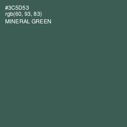 #3C5D53 - Mineral Green Color Image